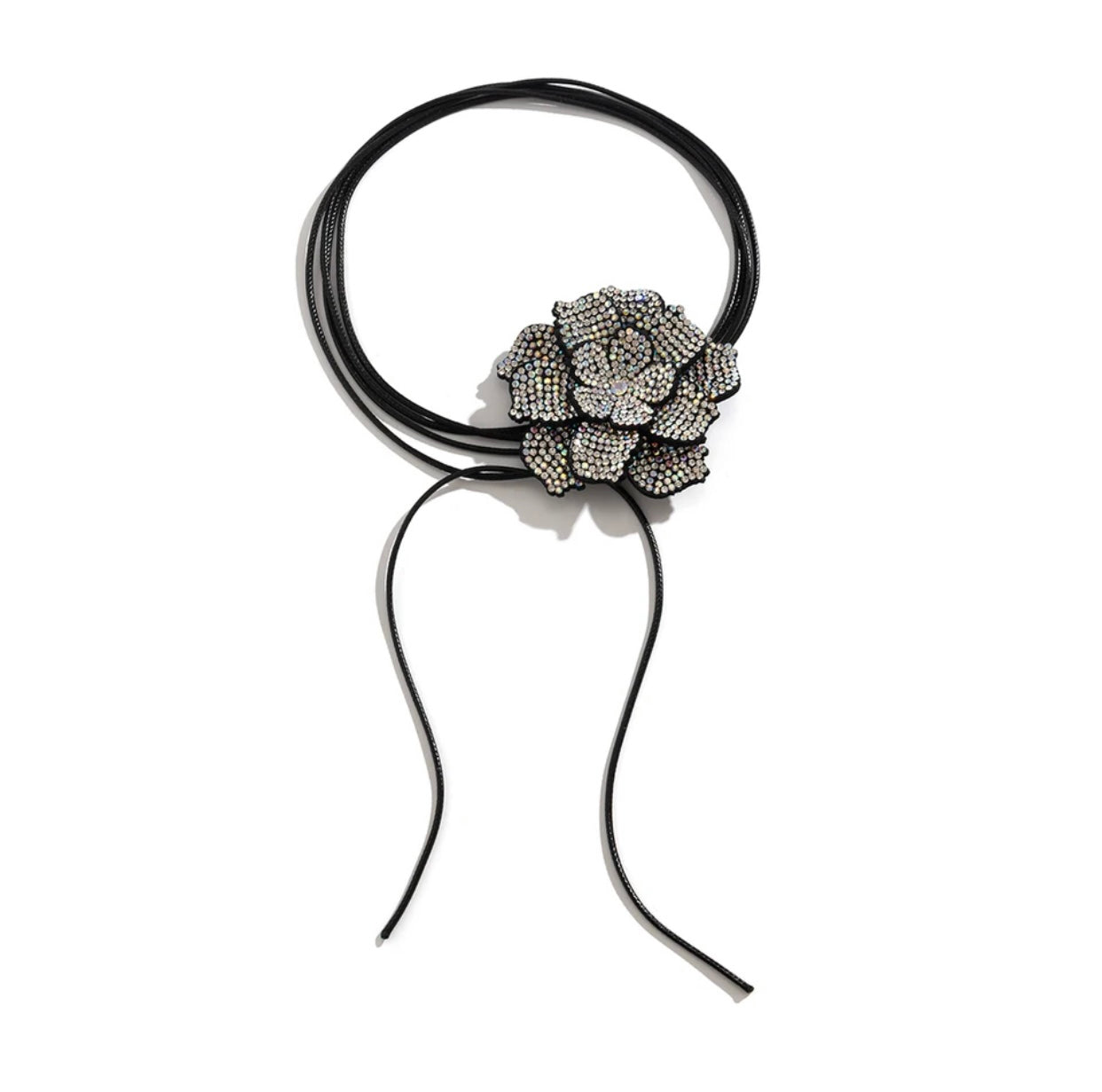 CHOKET DIAMANT FLORAL