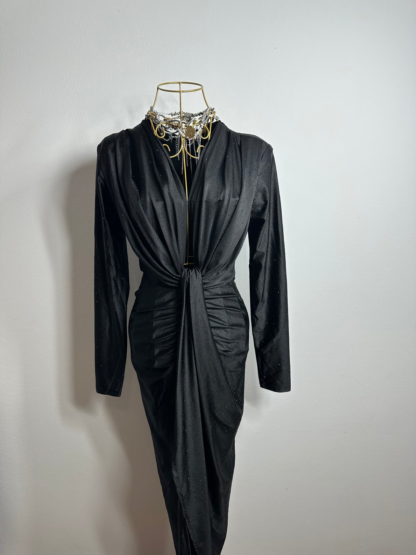 ROCHIE LUANA GLITTER BLACK 1 CU MANECA