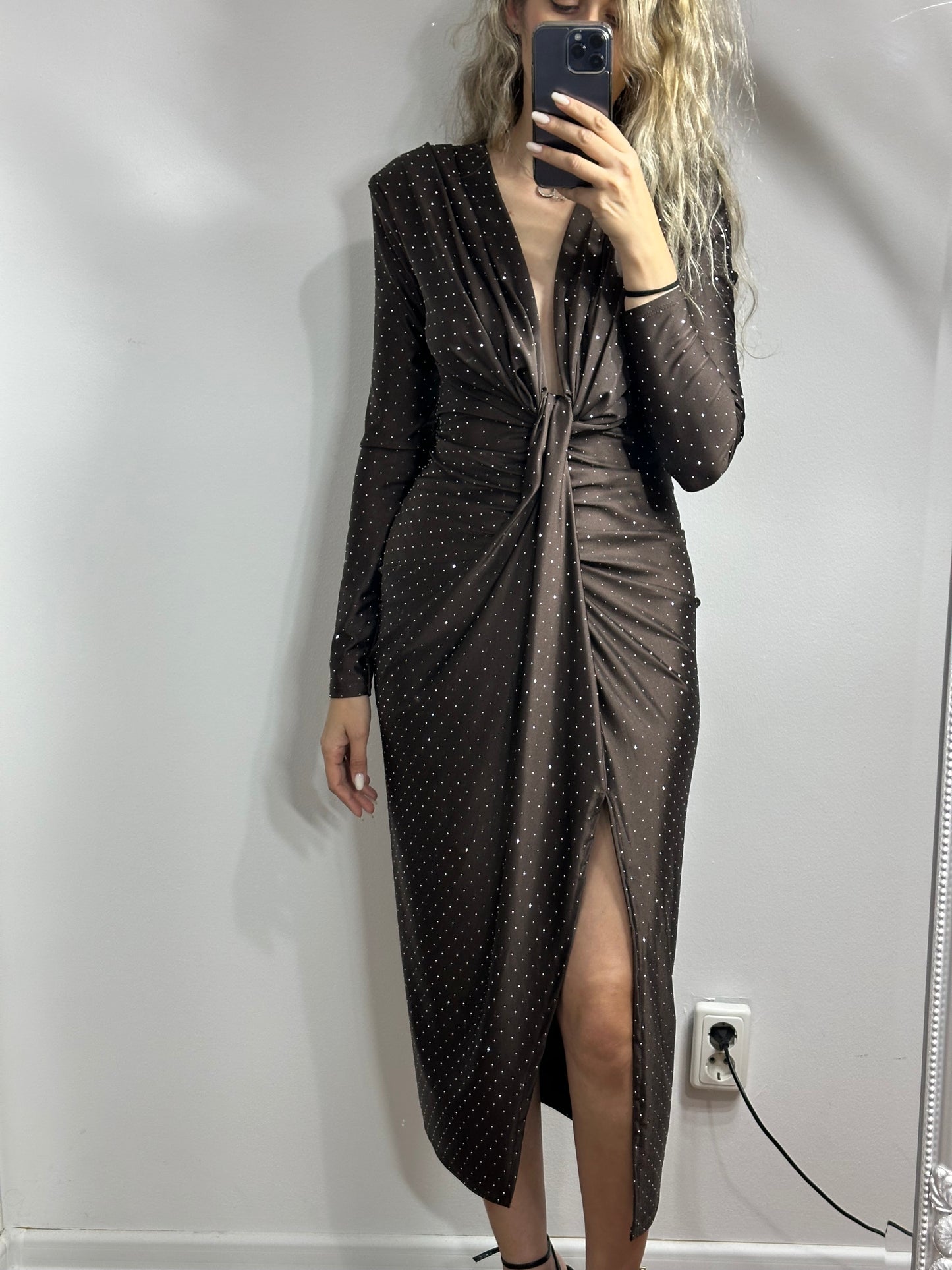 ROCHIE ISABELL GLITTER CU MÂNECǍ