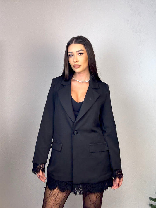 SACOU OVERSIZE CU DANTELA