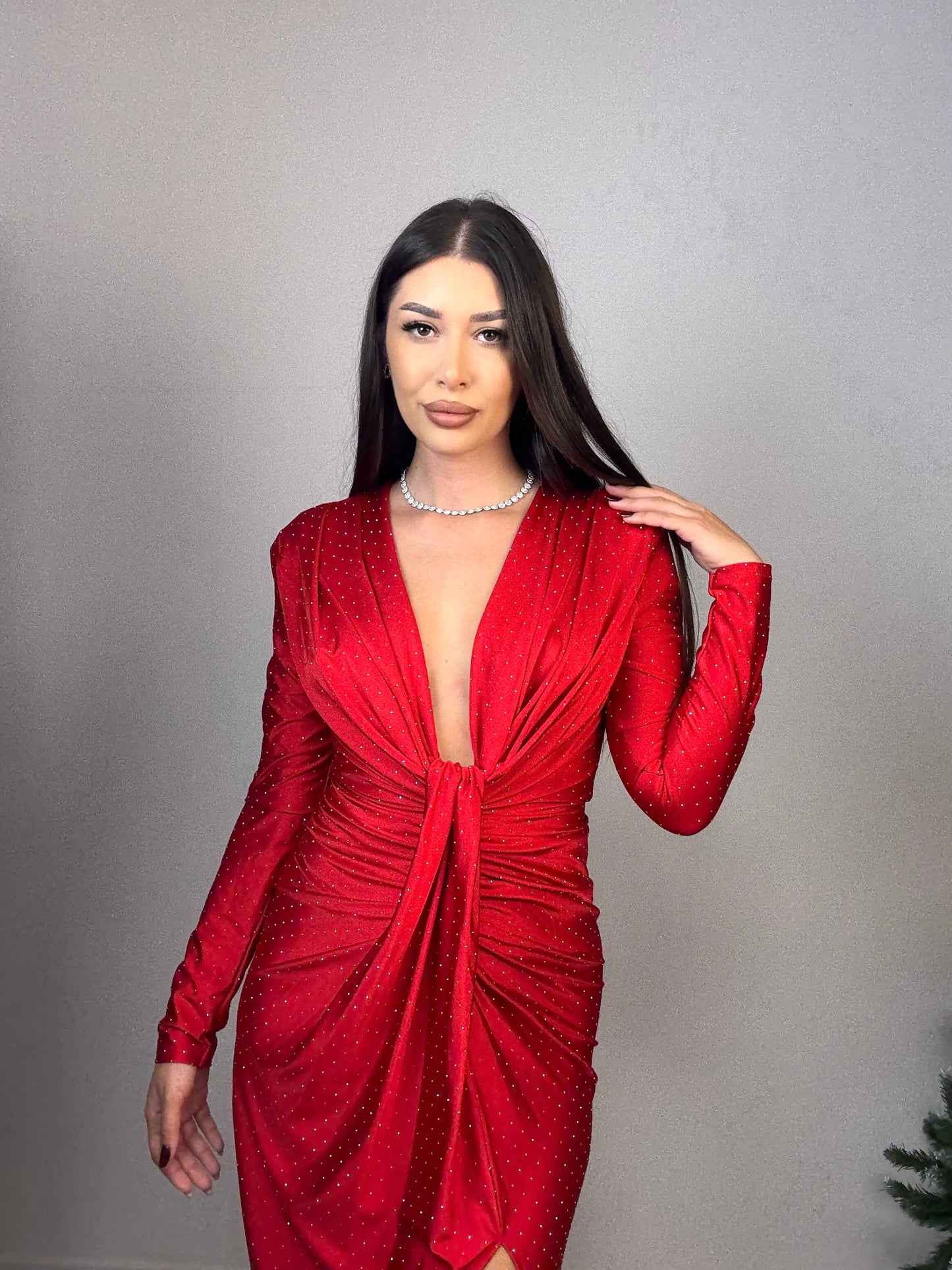 ROCHIE ISABELL GLITTER CU MÂNECǍ