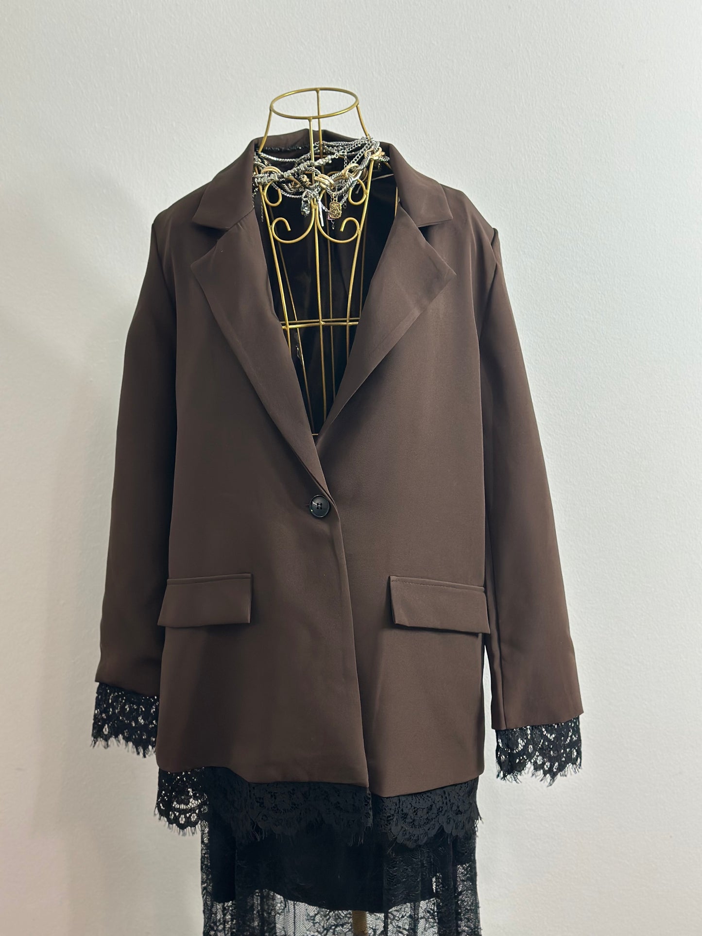 SACOU OVERSIZE CU DANTELA