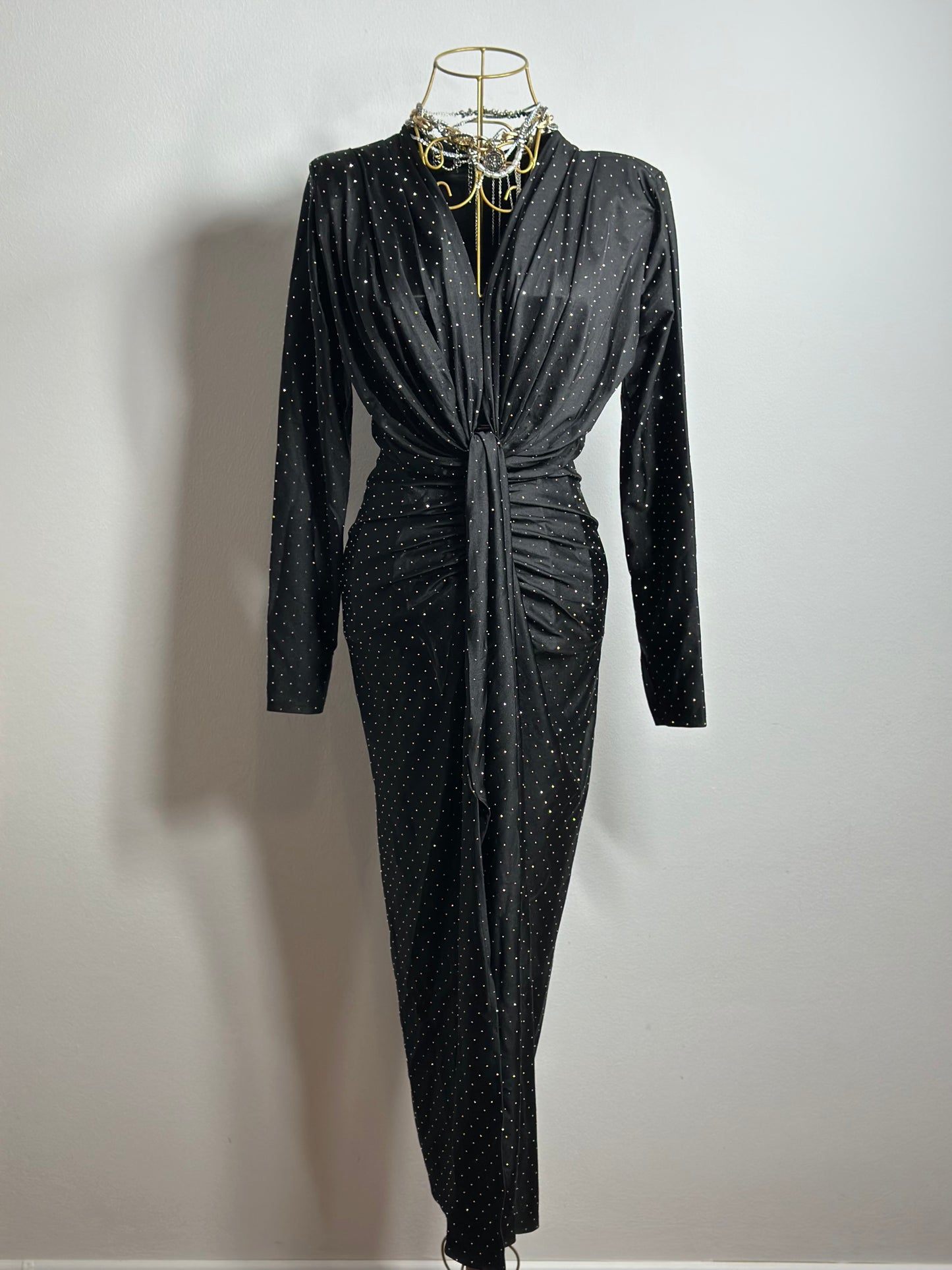 ROCHIE LUANA GLITTER BLACK 2 CU MANECA