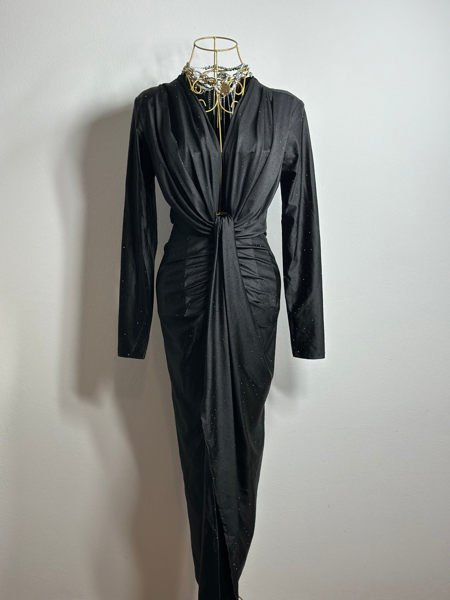 ROCHIE LUANA GLITTER BLACK 1 CU MANECA