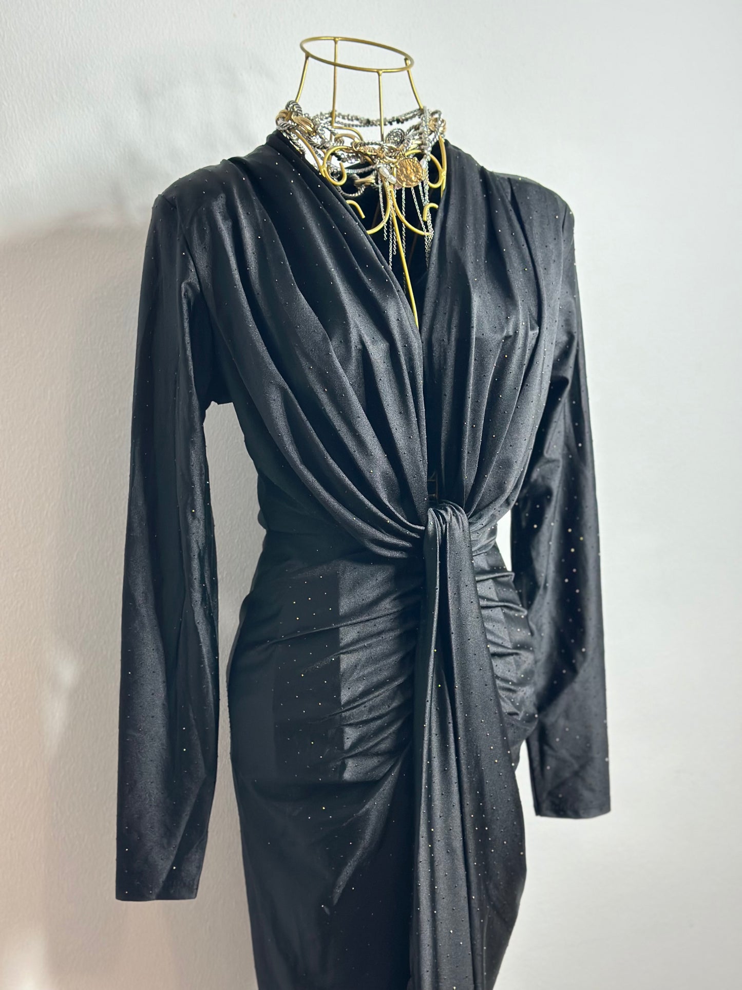 ROCHIE LUANA GLITTER BLACK 1 CU MANECA