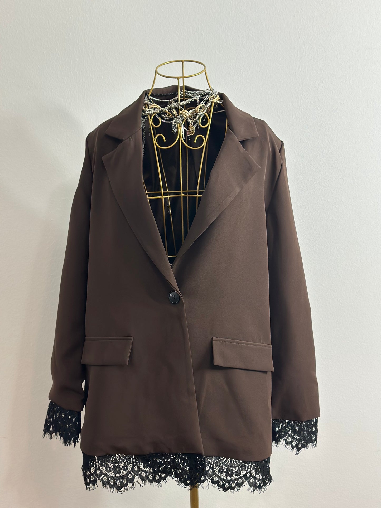 SACOU OVERSIZE CU DANTELA