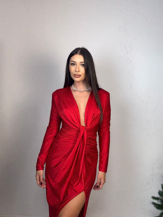 ROCHIE ISABELL GLITTER CU MÂNECǍ