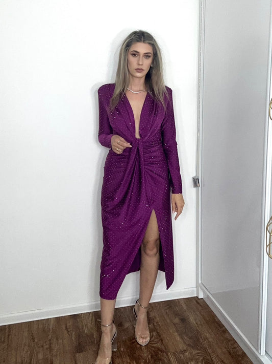 ROCHIE ISABELL GLITTER CU MÂNECǍ