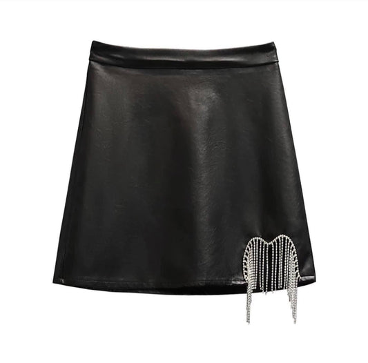 Fusta mini din piele